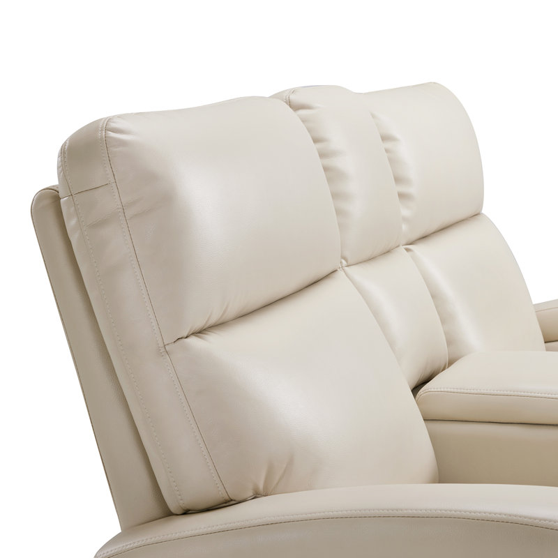 Zero Wall Power Loveseat Recliner with Storage Console, Reclining Loveseat Sofa, Beige