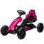 Kart à pédales d'extérieur pour enfants, finition rose, siège réglable, capacité de 66 lb, 39,25 L