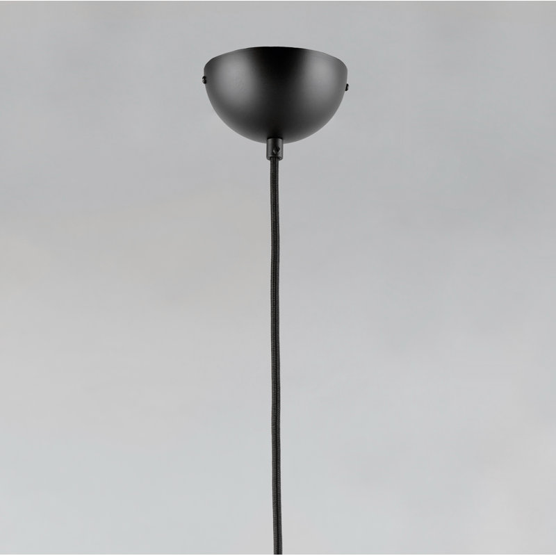 Luminaire suspendu simple à DEL 1 lumière à intensité réglable Johnston Johnston , Noir, H 9,5 po x l 12,5 po x P 12,5 po