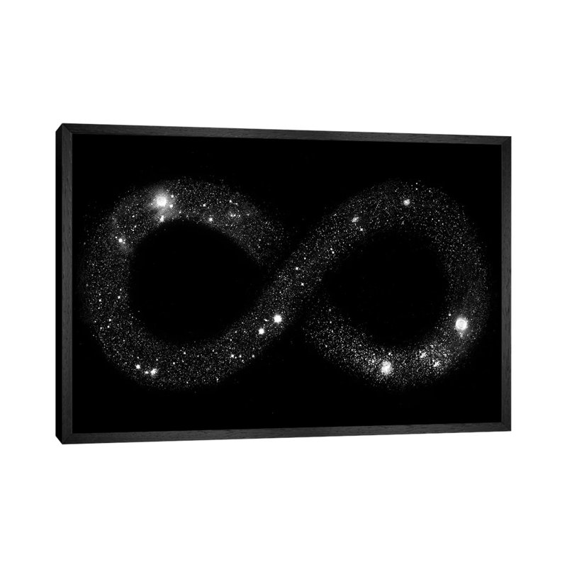 Universe Infinity 1 Piece Wall Art on Canvas, 101.6 cm H x 66.04 cm W, Black Framed