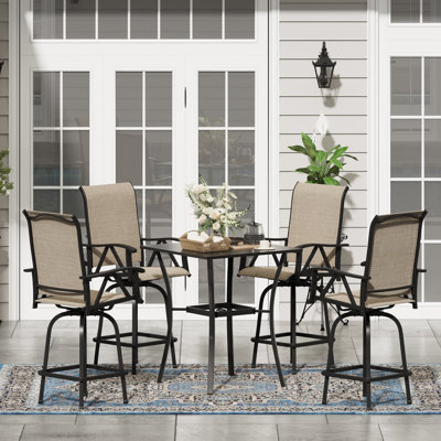 4-Person Patio Swivel Dining Set