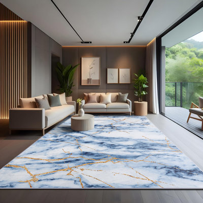 Straub Modern Abstract Carpet Indoor Washable Rug Non-Slip Soft Small Area Rug Marble Mats Thin Print For Home Decor