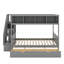 Lit simple superposé au dessus d'un lit double avec tablettes et tiroirs-8230277