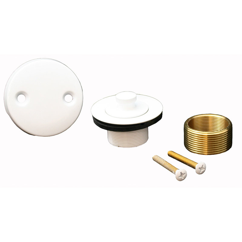 Lift and Turn Bathroom Sink Drain, Polar White