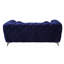 Causeuse en velours bleu