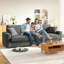 4 Seater Corduroy Sofa-1431803796