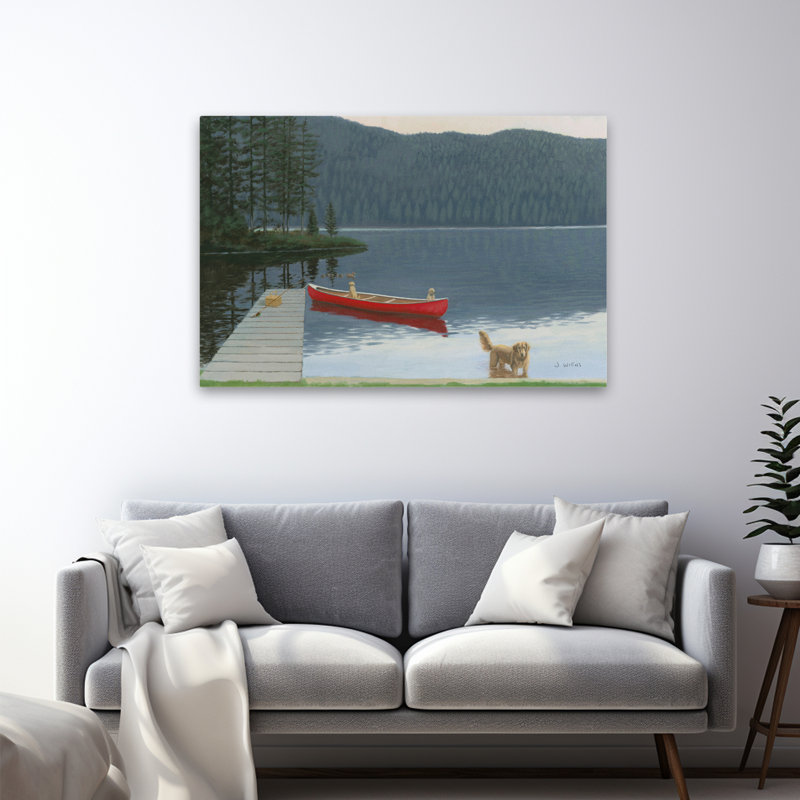 Animaux et bleu Happy Place III, art, H 32 po x l 48 po