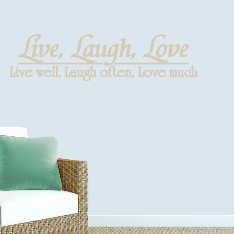Text & Numbers Non-Wall Damaging Wall Decal, Light Beige