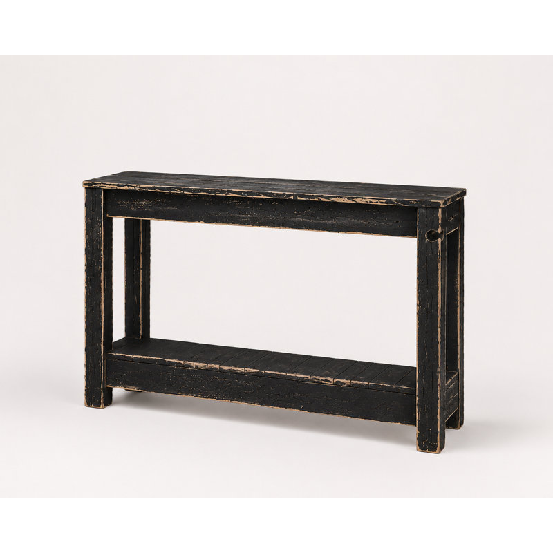 Biggs Solid Wood Console Table, Black, 28" H x 46" W x 8" D
