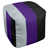 Argent / mauve / noir