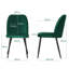 Velvet/Faux Leather Upholstered Modern Armless Dining Chair with Adjustable Feet-118626285