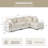 113'' Upholstered L-Shape Sectional Cloud Couch With Storage Ottoman-1307715042