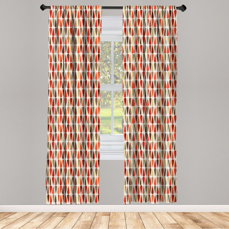 Semi-Sheer Rod Pocket Curtain Panels, 28" x 95"
