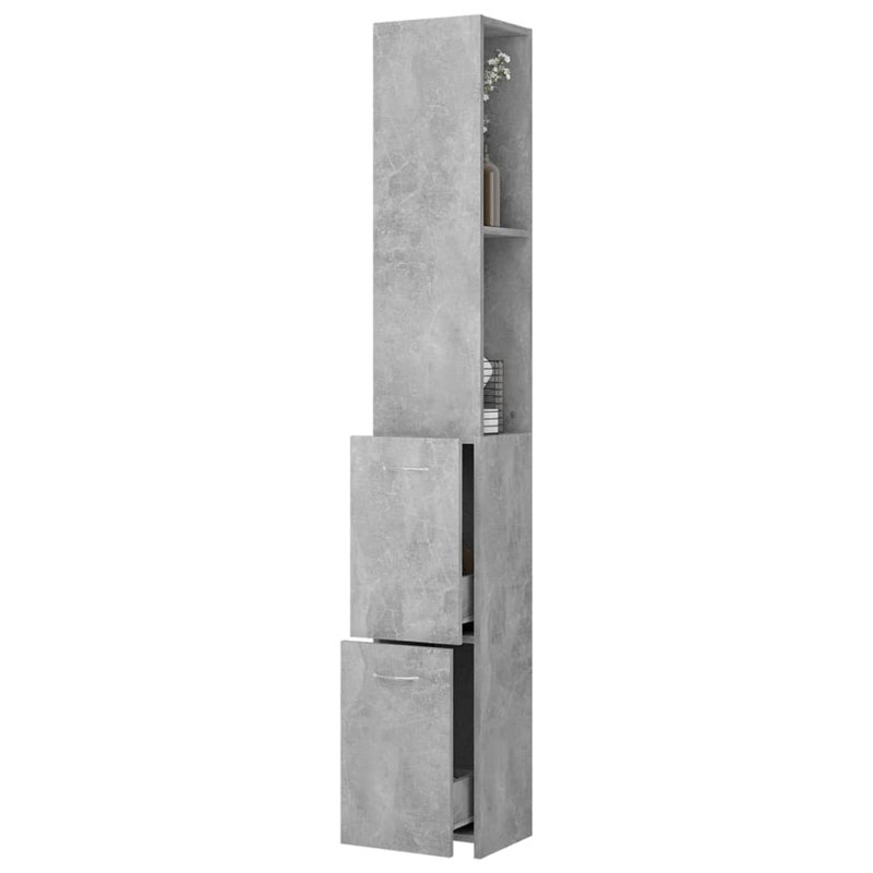 Lynchburg Freestanding Linen Cabinet, Light Grey