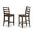 5 Piece Counter Height Dining Set Includes a Square Dining Table with Pedestal and 4 Kitchen Chairs, Cappuccino-49803720