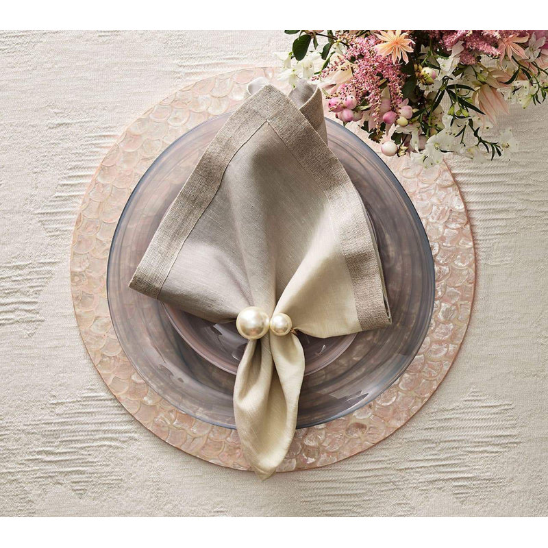 Pearl Napkin Ring, Gold