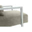 Chaise d'appoint moderne Skyline en lin gris et pieds en acier