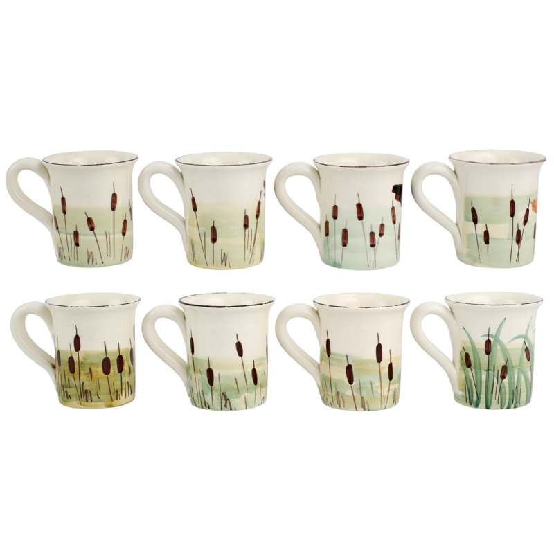 Ensemble de 8 tasses à motif animalier