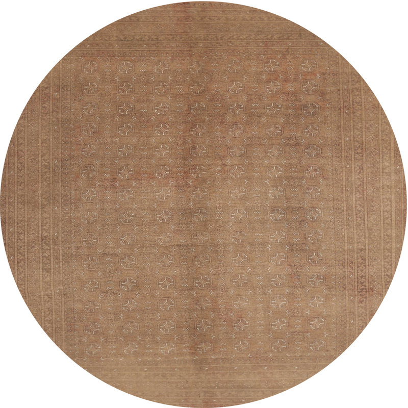 Tapis brun contemporain, Rond 6 pi