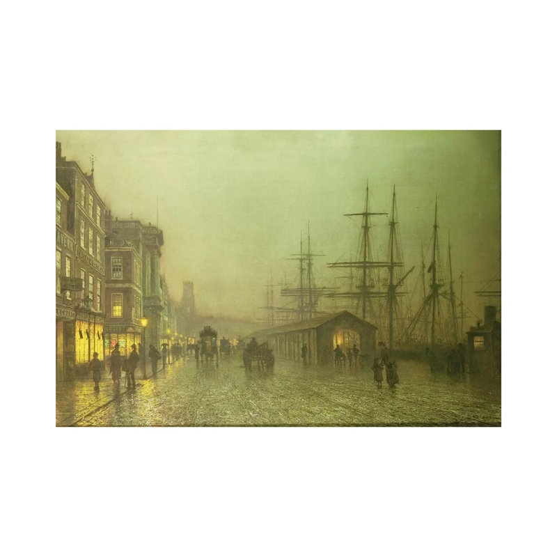 Liverpool Docks by John Atkinson Grimshaw - Wrapped Canvas Print, 66.04 cm H x 45.72 cm W x 3.175 cm D