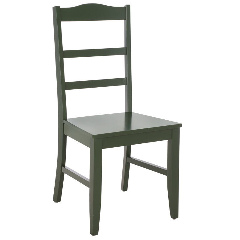 Ray Ladder Back Side Chair, Dark Green