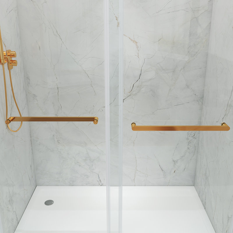 Poignée de porte de douche de coin de 18 pouces, poignée ronde en acier inoxydable pour verre trempé de 1/4 "à 1/2" d'épaisseur