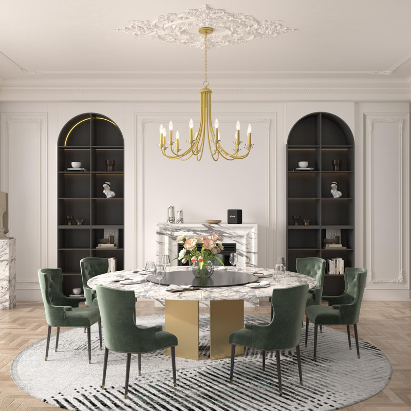 Freddye 12 - Light Dimmable Chandelier Empire Gold Chandelier 