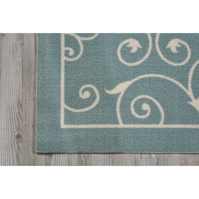 Tapis blanc moderne Dian, Tapis de couloir 2 pi 3 po x 8 pi