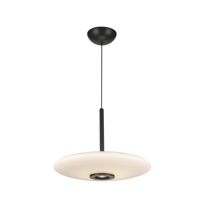 Kyoto 1 - Light LED Pendant, Glossy Opal, Black