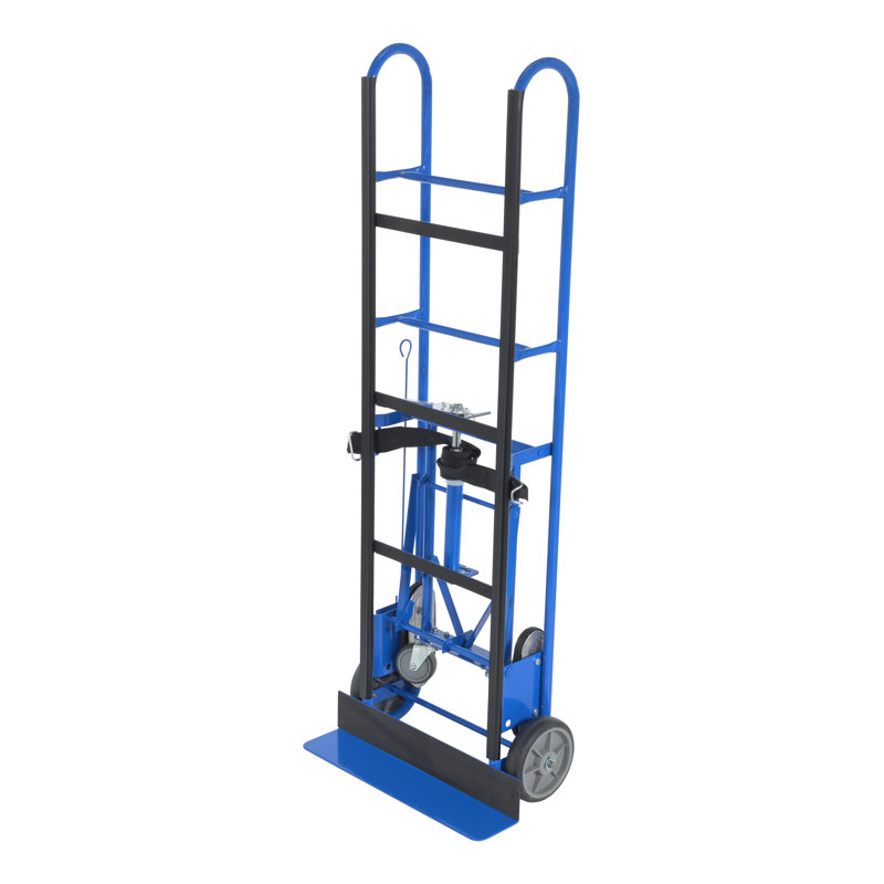 Heavy-Duty Black Steel Appliance Hand Truck with Strap