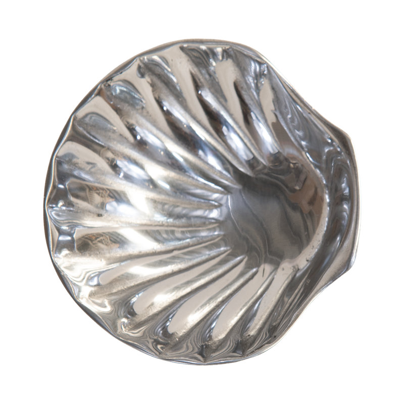 Stripped Pewter Sea Shell Mini Tray