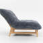 Fauteuil à billes gris foncé avec structure et dossier en bois massif-331974773