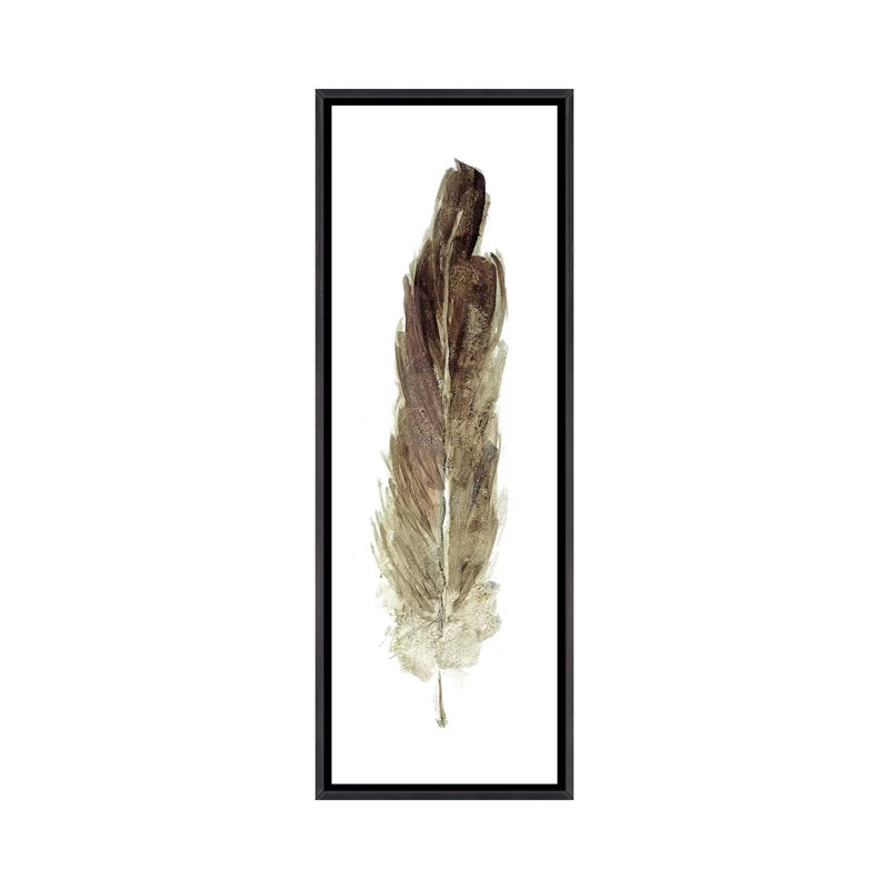 «Soft Feather I» par Sally Swatland - reproduction de dessin panoramique, H 36 po x l 12 po x P 1,5 po