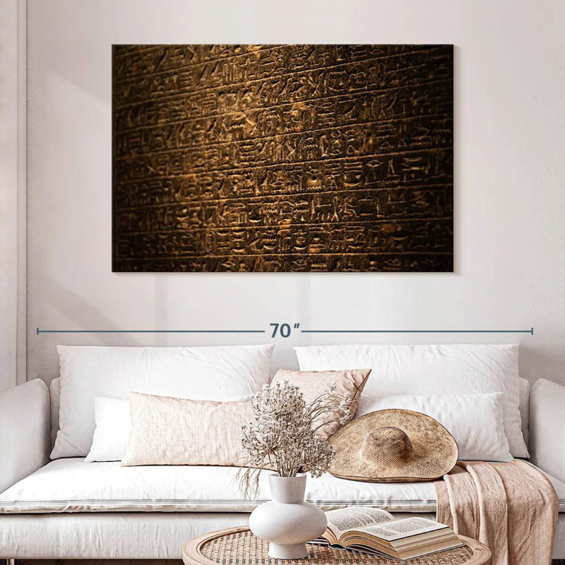 Keiri Stone Hieroglyphs Pattern, 32" H x 48" W