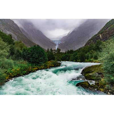 Earlham Briksdal Glacier - Wrapped Canvas Print