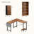 Multifunctional Contemporary 3-Piece L-Shaped Computer Desk Office Set With Abundant Storage Space