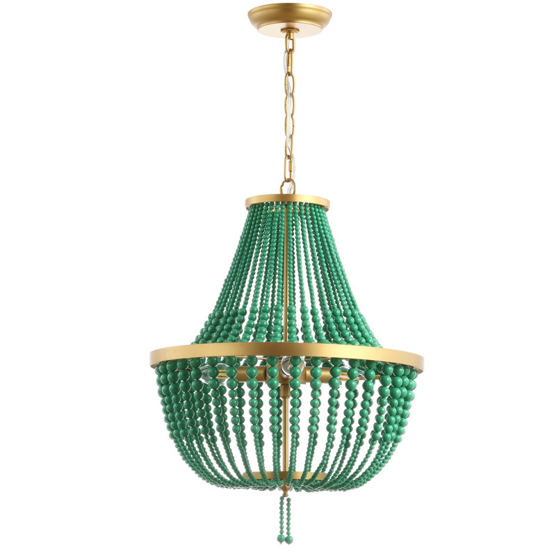 Lustre empire à 3 lumières avec accents perlés