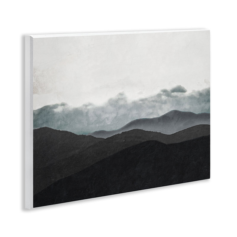 Plaque murale Layered Foggy Hills, design par Elizabeth Medley