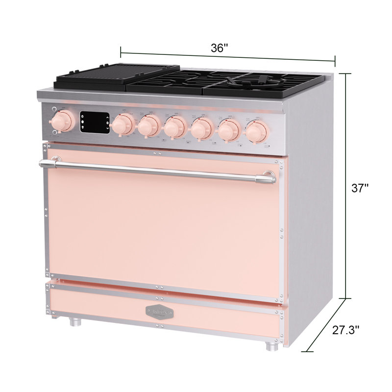 Combo four à gaz autoportant Akicon, avec brûleurs scellés, four à convection rapide, combustible convertible (NG / LP), grille en fonte durable (BPSBPSB3)