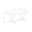 Ensemble de table 3 pièces - 1 table de salle à manger en bois et 2 banc de style Mid-Century - Fabrication stable et durable - Plateau en lin blanc et lin blanc -838496442-838496445-838496417