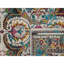 Tapis oriental noué à la main 5 pi x 7 pi 1 po blanc crème en laine et soie Sari