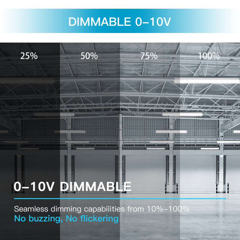Luminaire d'atelier DEL 8 pi, Remise en plastique l 8 pi