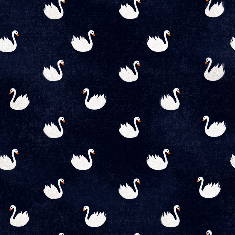 Papier peint fantaisie Swan, Non-Woven Non-Pasted
