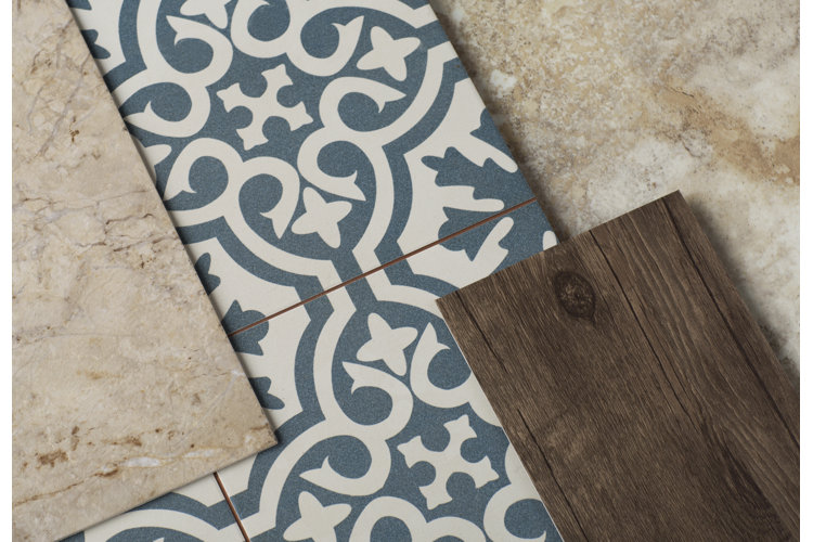 flooring samples stacked atop each other