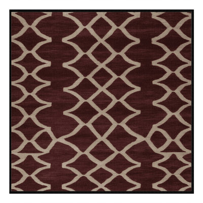 Machine Washable Trellis Black Area Rug