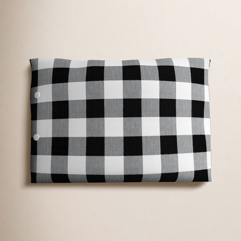 Hamilton Boudoir Cotton Checkered Lumbar Pillow