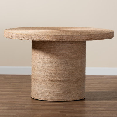 Quito 48" Seagrass Pedestal Dining Table by Dovecove