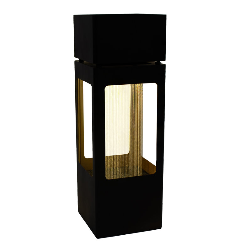 Serene Showers Zinc Outdoor Fountain with Planter and LED Lights