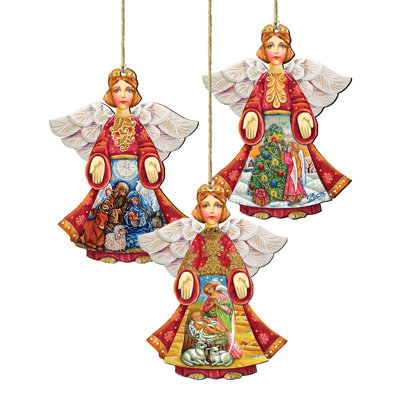 5.5'' Wood Holiday Shaped Ornament