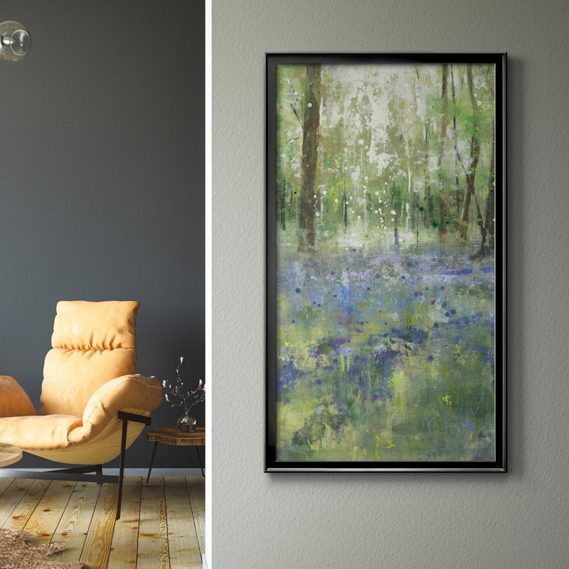 Lavender Hill II - reproduction d'art, Toile avec cadre noir, H 14,5 po x l 26,5 po x P 1,5 po, Pas de tapis